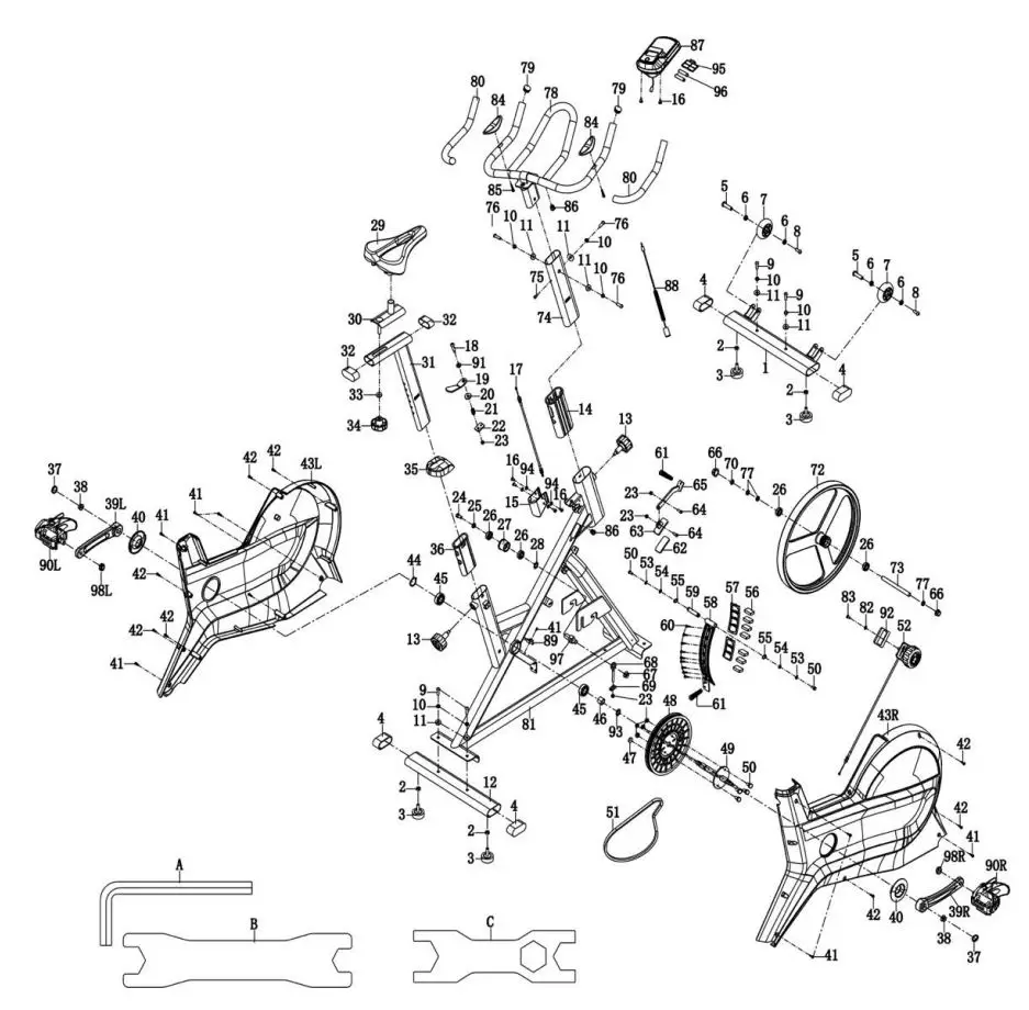 kogan FSMFWSPNBKA Magnetic Flywheel Spin Bike User Guide - OVERVIEW