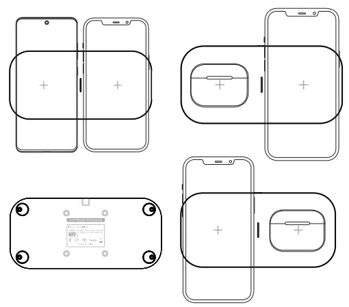 Shenzhen Yifeng Intelligent Technology T2 2 In 1 Wireless Charging Pad-adapter