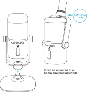 Saramonic SR MV2000W Wired Wireless Dual Function Microphone - Product Structure 2