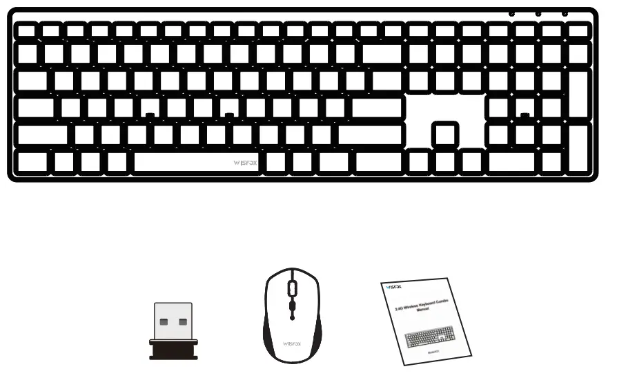 WISFOX M189 Wireless Office Mouse - will Receive
