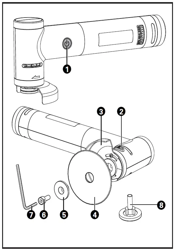 WORX WX741 MAKERX 20V Cordless Angle Grinder FIG 1