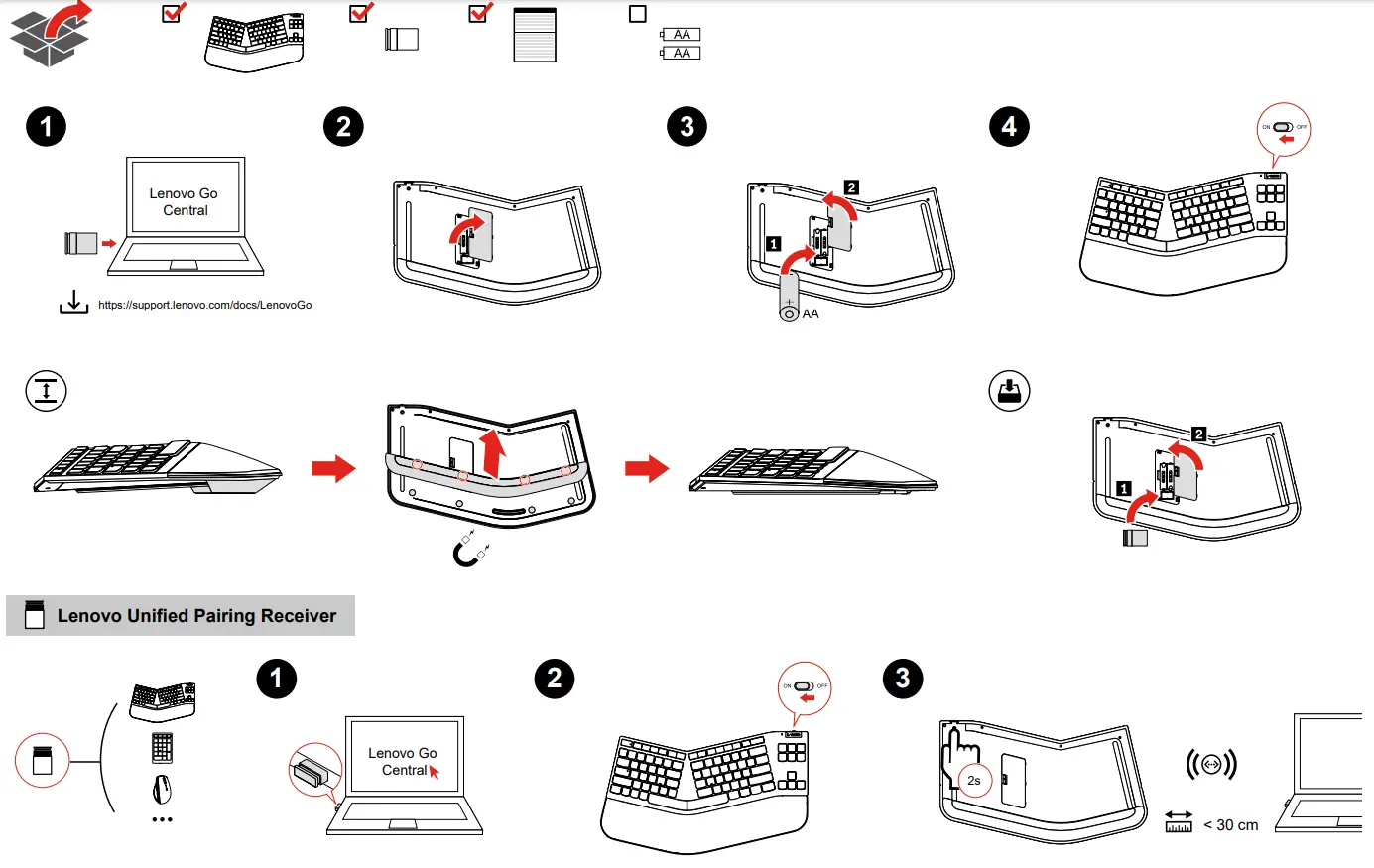 Lenovo Go Wireless Split Keyboard