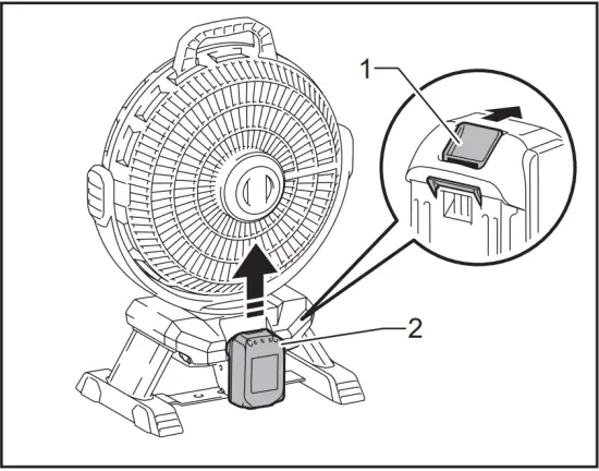 removing battery cartridge
