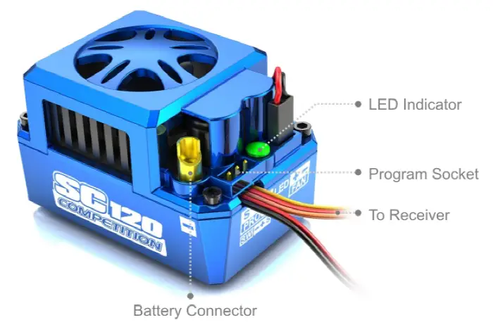 ROBITRONIC SK-300052-01 SC 120A Electronic Speed Controller fig 2