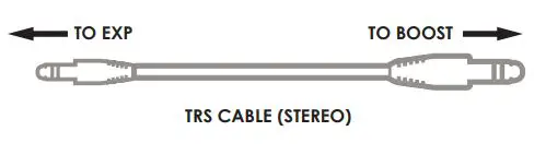 VERTEX Boost MKII Pedal User Manual - Connecting to Expression Pedal