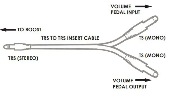 VERTEX Boost MKII Pedal User Manual - Connecting to a Volume Pedal