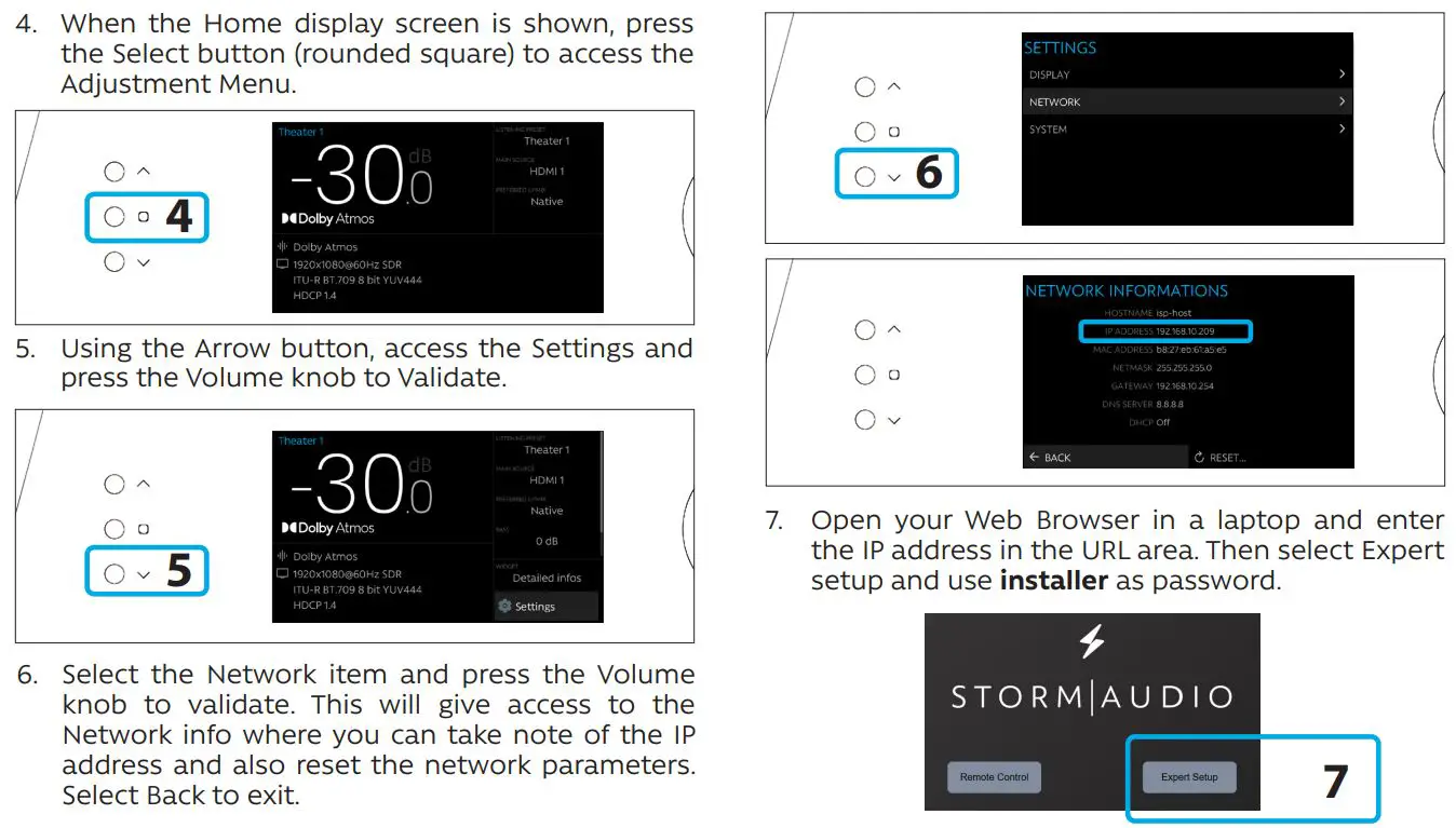 STORM AUDIO ISP ELITE MK3 Immersive Sound Preamp Processor User Guide - First time access