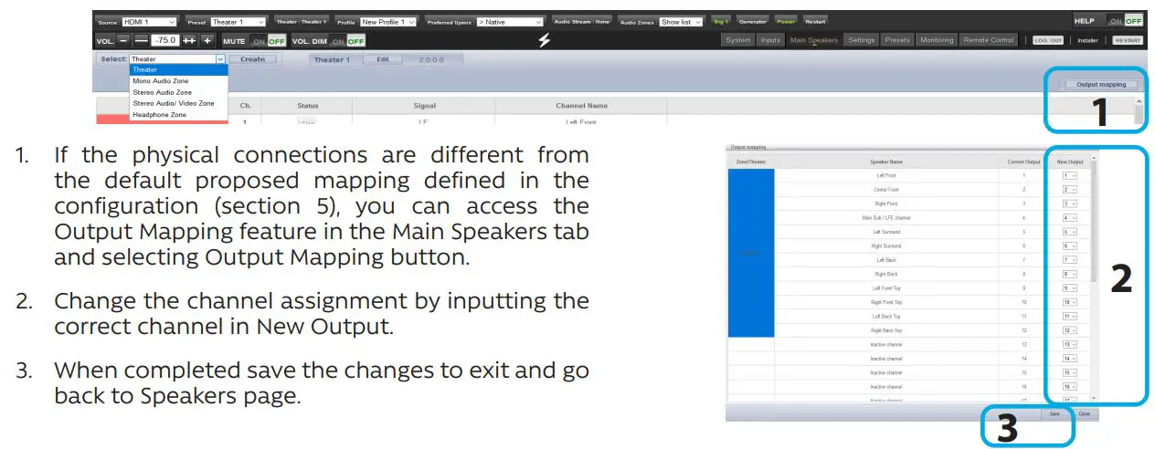 STORM AUDIO ISP ELITE MK3 Immersive Sound Preamp Processor User Guide - OUTPUT MAPPING