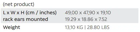 STORM AUDIO ISP ELITE MK3 Immersive Sound Preamp Processor User Guide - Weight and Dimensions