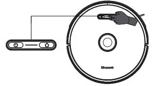 Proscenic M8 Pro LDS 8.0 Laser Navigation Smart Robot Vacuum Cleaner Instruction Manual - press and hold