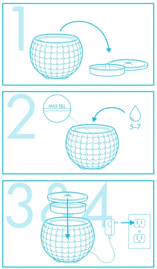 HoMEDiCS Ellia Gather Ultrasonic Aroma Diffuser - fig 5