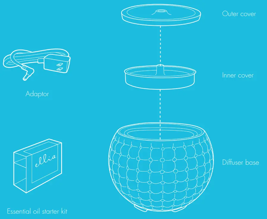 HoMEDiCS Ellia Gather Ultrasonic Aroma Diffuser