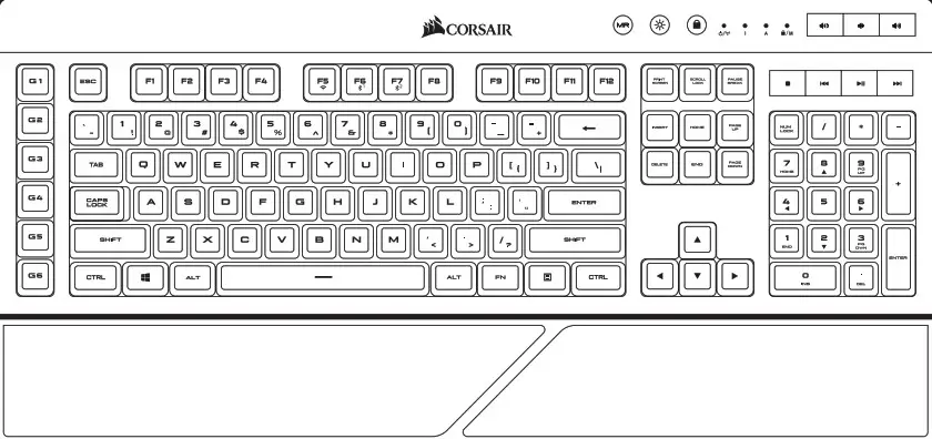 CORSAIR K57 RGB Wireles COver