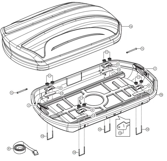 MENABO MANIA 320 Car Roof Box-fig2