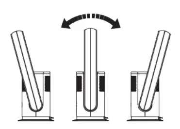 CREATE UK Air Pure Studio Fan Cleaner without Blades with Hepa H13 and WiFi User Manual - Wind tilting setting