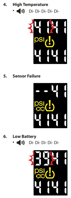 BLAUPUNKT TPMS HN1.0 Honda Plug and Play Instruction Manual - DIFFERENT SCENARIO