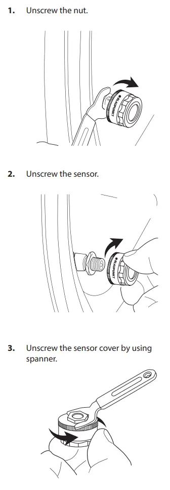 BLAUPUNKT TPMS HN1.0 Honda Plug and Play Instruction Manual - EXTERNAL SENSOR BATTERY REPLACEMENT