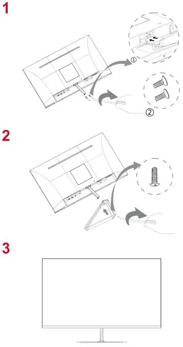 ViewSonic IPS Monitor Display - Base Attachment Procedure