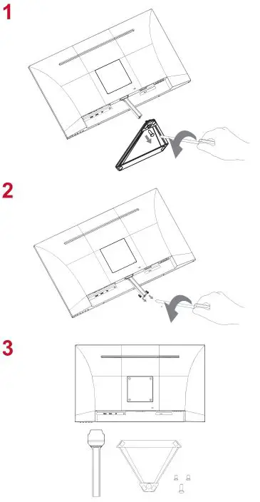 ViewSonic IPS Monitor Display - Base Removal Procedure