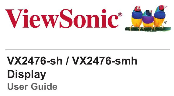 ViewSonic IPS Monitor Display User Guide