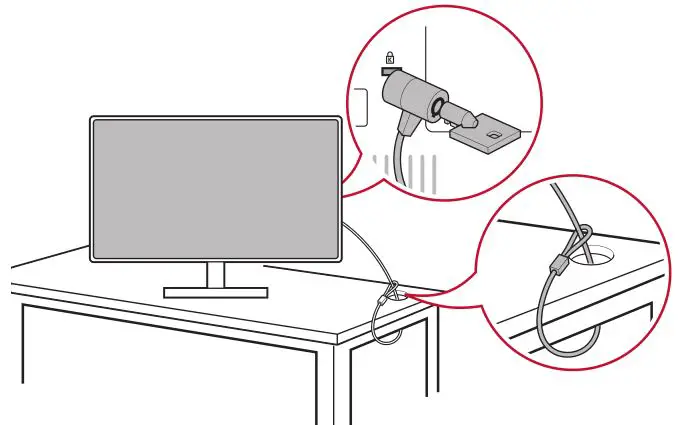 ViewSonic IPS Monitor Display - Using the Security Lock