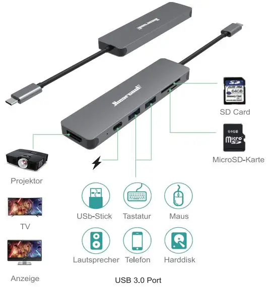 Hiearcool UCN 3286 USB Type-C Hub Pro Adapter-1