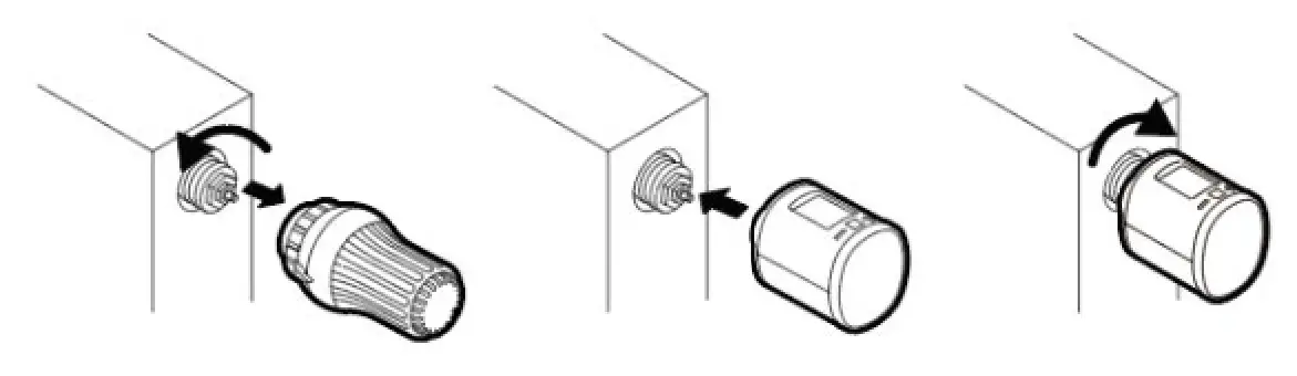 aeotec radiator thermostat - Installation at the radiator without Adapter