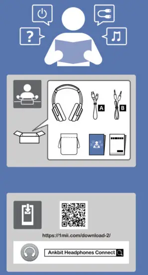 Ankbit 1Mii E600Pro Hybrid Active Noise Cancelling Headphones