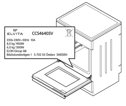 ELVITA CGS3723V Electric Cooker - Fig 1