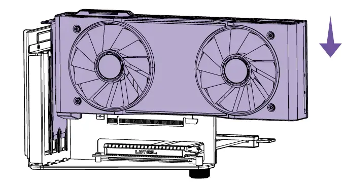 NZXT H7 Series Vertical GPU Mounting Kit for GPU Holder and PCIe 4.0 Riser Cable-FIG4