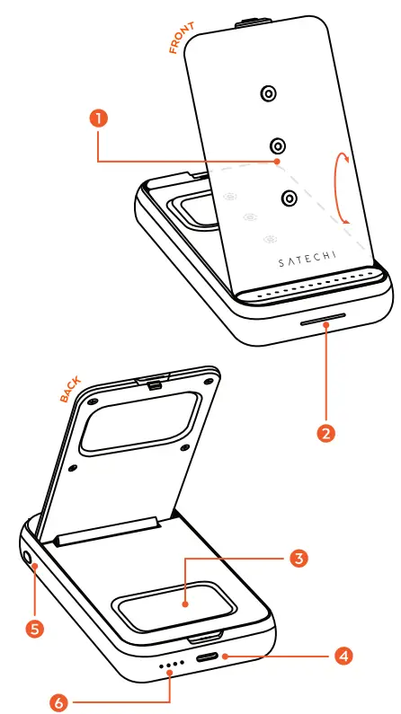 SATECHI US8036 Duo Wireless Charger Power Stand - FIg