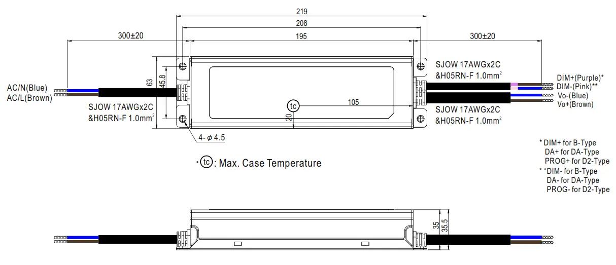 MEAN WELL ELGT150C Class Constant Current Mode LED Driver -DC14