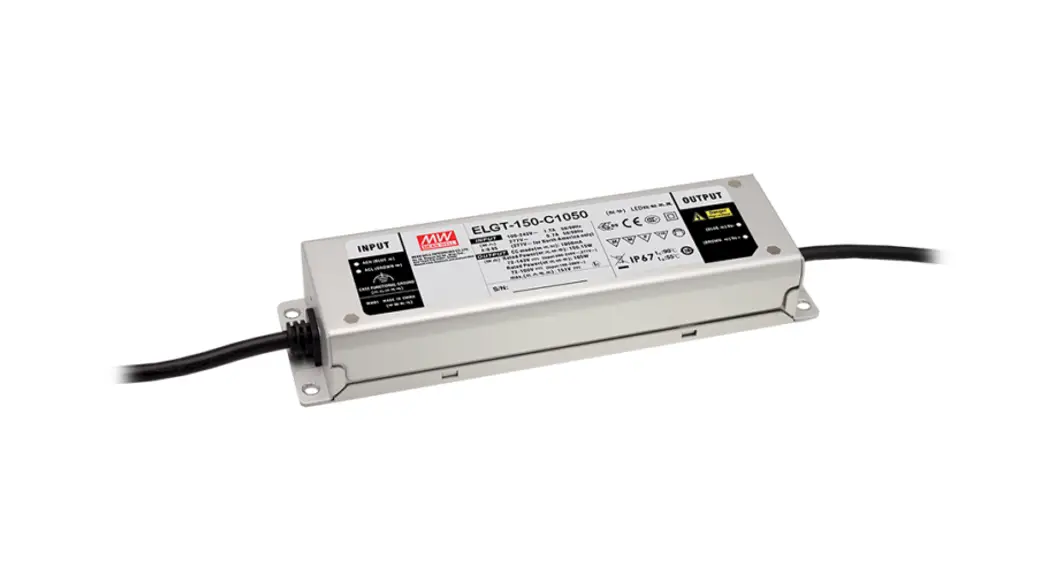 Mean Well Elgt-150-c Class Ⅱ Constant Current Mode Led Driver Instruction Manual Mean Well Elgt-150-c Class Ⅱ Constant Current Mode Led Driver Instruction Manual