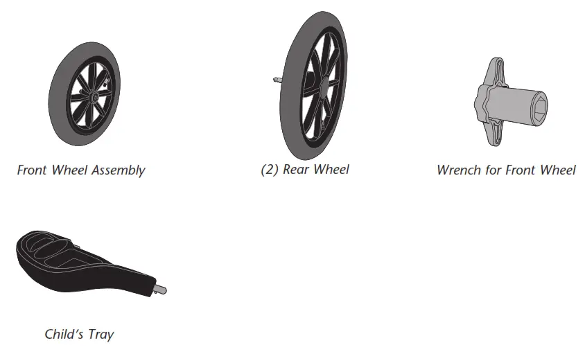 evenflo Victory Plus Compact Fold Jogging Stroller - Front Wheel Assembly