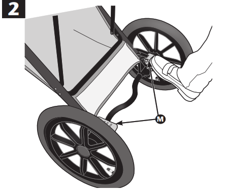 evenflo Victory Plus Compact Fold Jogging Stroller - brakes1