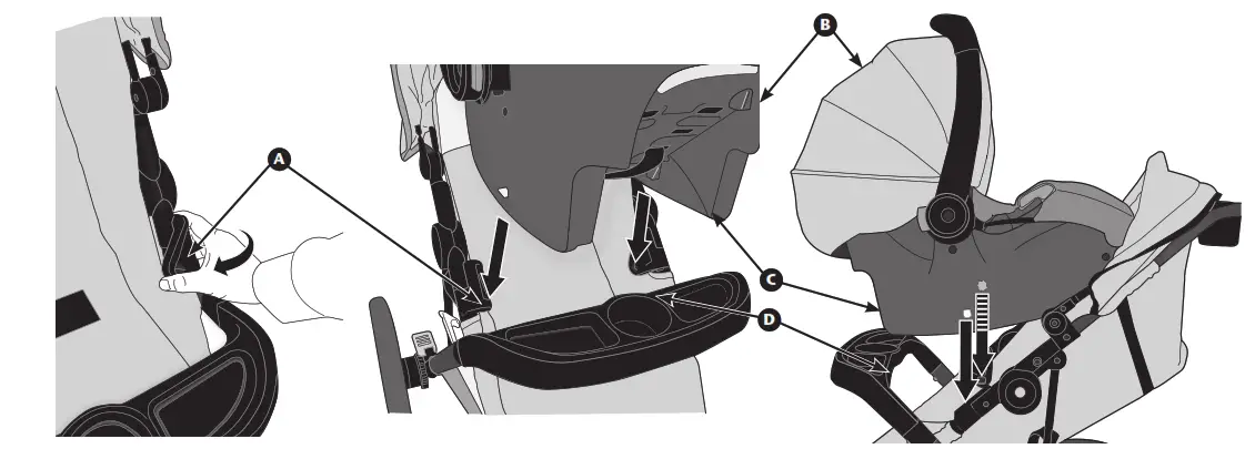 evenflo Victory Plus Compact Fold Jogging Stroller - locked1