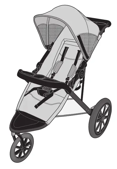 evenflo Victory Plus Compact Fold Jogging Stroller