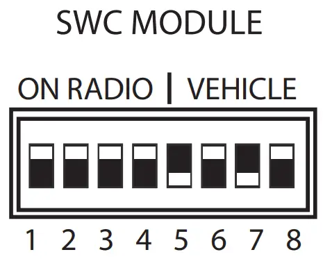 CRUX SWRTY-61P Interface for Select Toyota Models with JBL - SWITCH SETTINGS 1