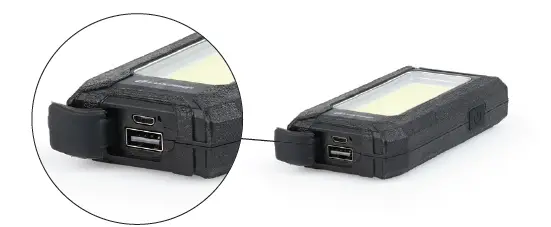 LUXPRO LP385 Rechargeable Palm Light w Powerbank 2