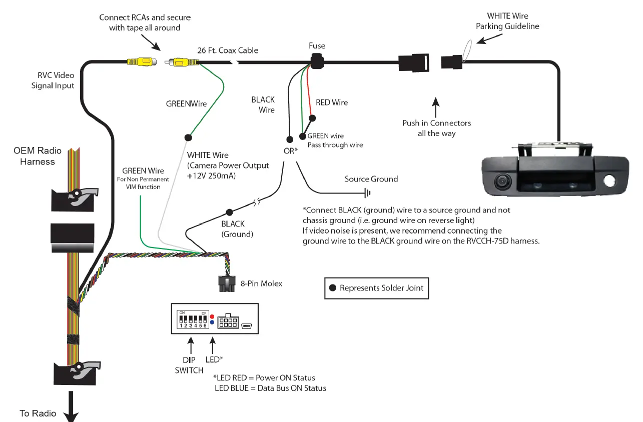 CRUX RVCCH-75DC Backup Camera System 2