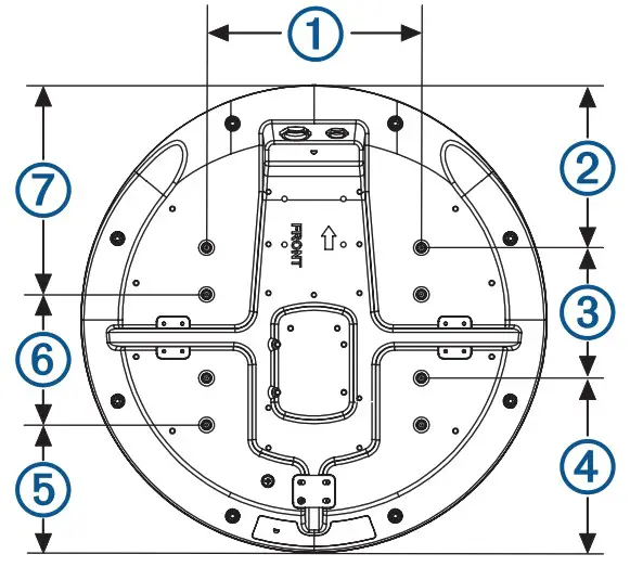 GARMIN GMR 18 XHD Radome Including 15 cm Cable - Detailed Dimensions 2