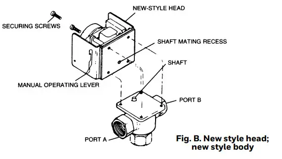 Honeywell 40003916-003 Replacement Powerhead for V4073A Mid-Position Valves - Removing erheads