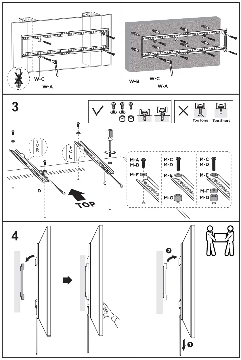 AISENS WT90F 119 Heavy Duty Fixed TV Wall Mount - FIG 2