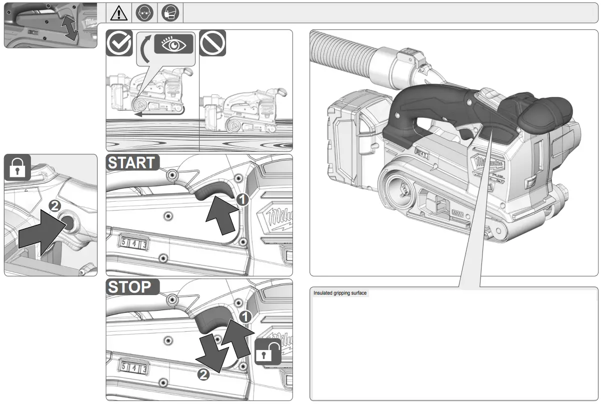 milwaukee M18 FBTS75 Belt Sander - fig 6
