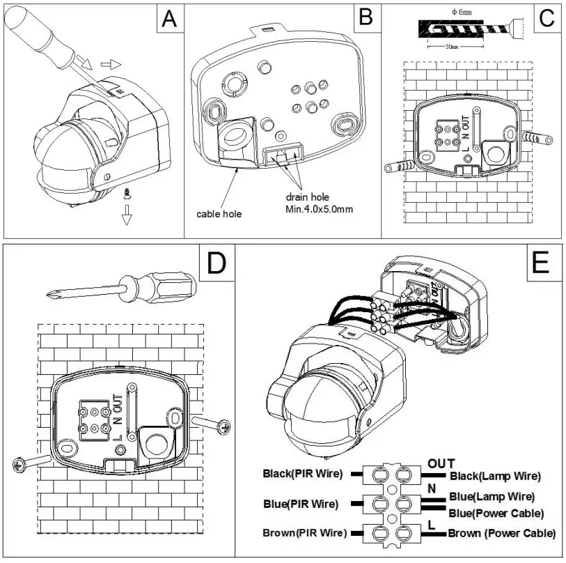 Lucci fresco 240190 Alert LED Sensor in Silver -