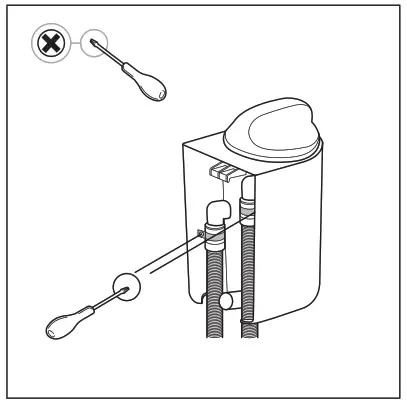 Electrolux E9WHMIC1 Plastic Micro Filter for Washing Machine - screwdriver