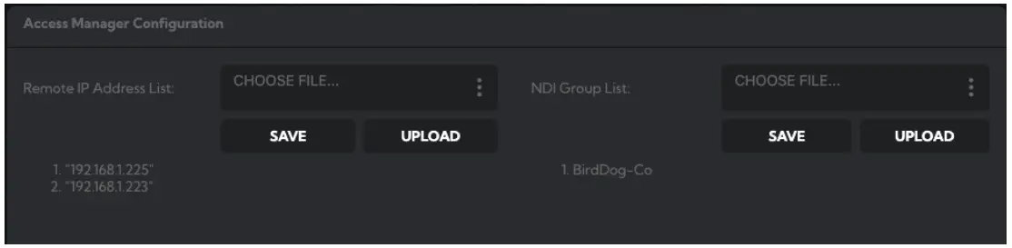 PLAY 4K NDI Player Web Configuration Panel