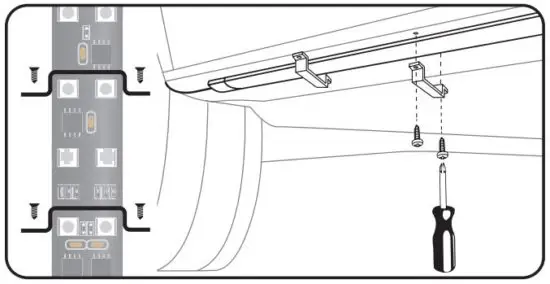 FIG 4 Installing the LED strips