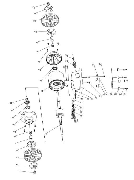 Clarke CBB250 250MM Buffer-Polisher 7