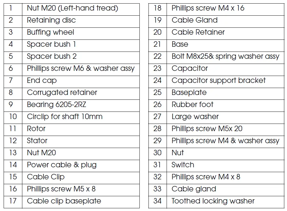 Clarke CBB250 250MM Buffer-Polisher 8